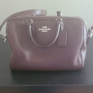 Coach Pebbled Leather Rowen Large Satchel in Maple 12Wx8H, No Dust Cover